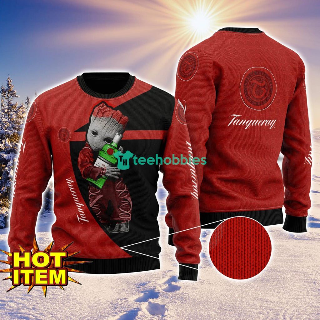 Baby Groot Hug Tanqueray Ugly Christmas 3D Sweater All Over Print