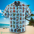Badguys Mega Man Men’s Short Sleeve Button Up Hawaiian Shirt Impressive Gift