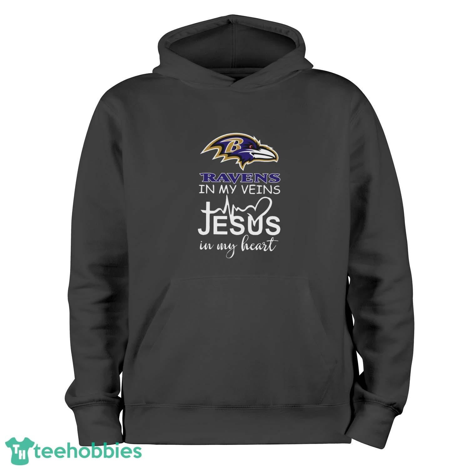 Baltimore Ravens In My Veins Jesus In My Heart Unisex , , , Long Sleeve Tee