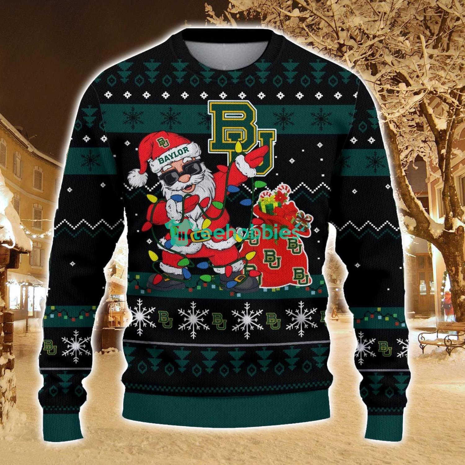 Baylor Bears Santa Claus Ugly Christmas Sweater All Printed Sweater For Fans Gift Ideas