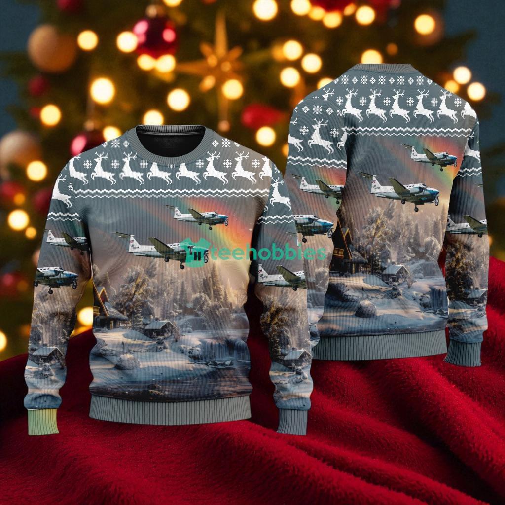 Beechcraft C-12 Huron 2 American Airlines Christmas House Under The Rainbow Ugly Sweater For You