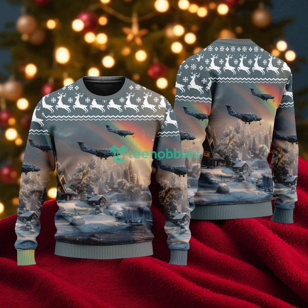 Beechcraft C-12 Huron American Airlines Christmas House Under The Rainbow Ugly Sweater For You