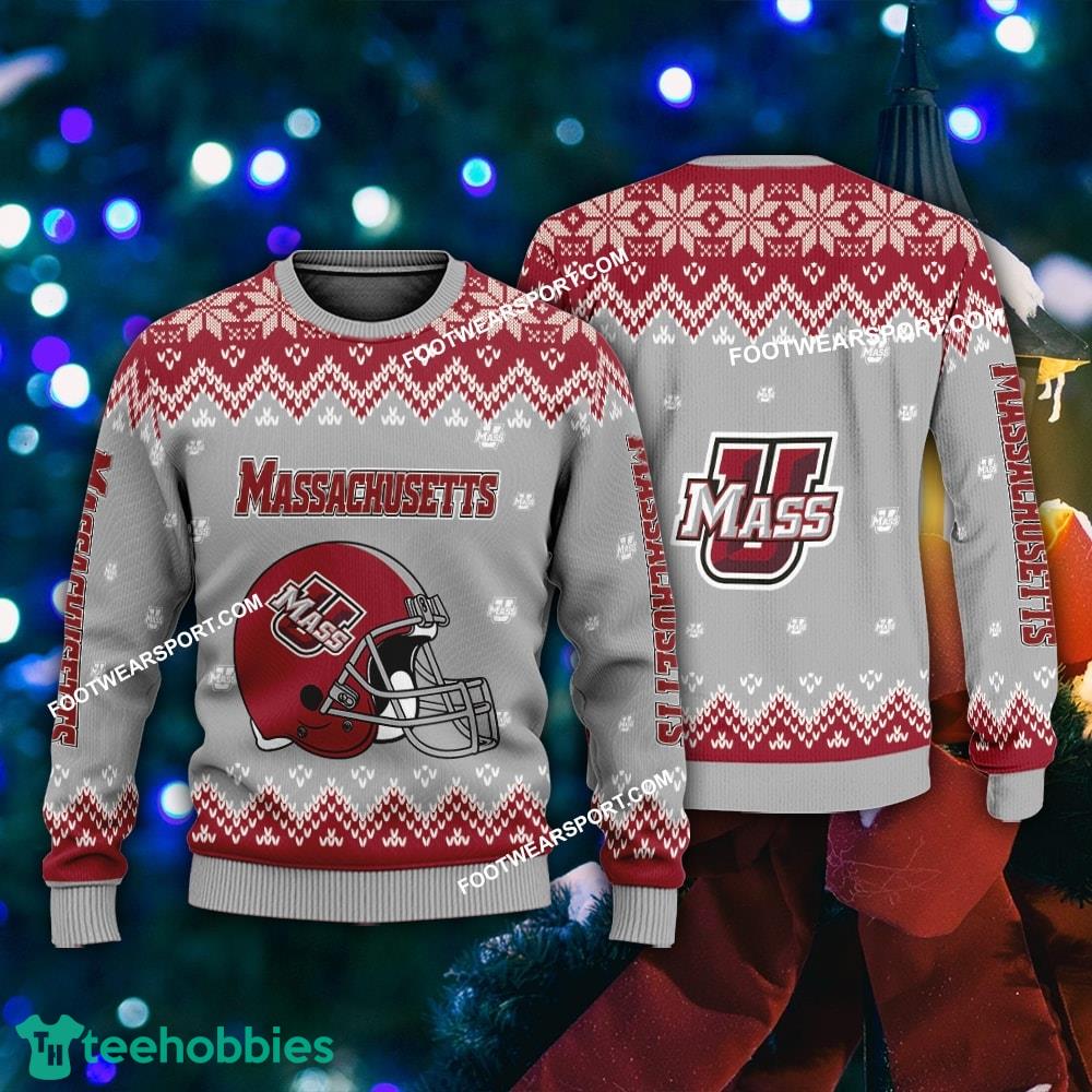 Design Helmet Massachusetts Minutemen Christmas Sweater Gift Holidays