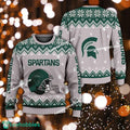 Design Helmet Michigan State Spartans Christmas Sweater AOP For Men Women