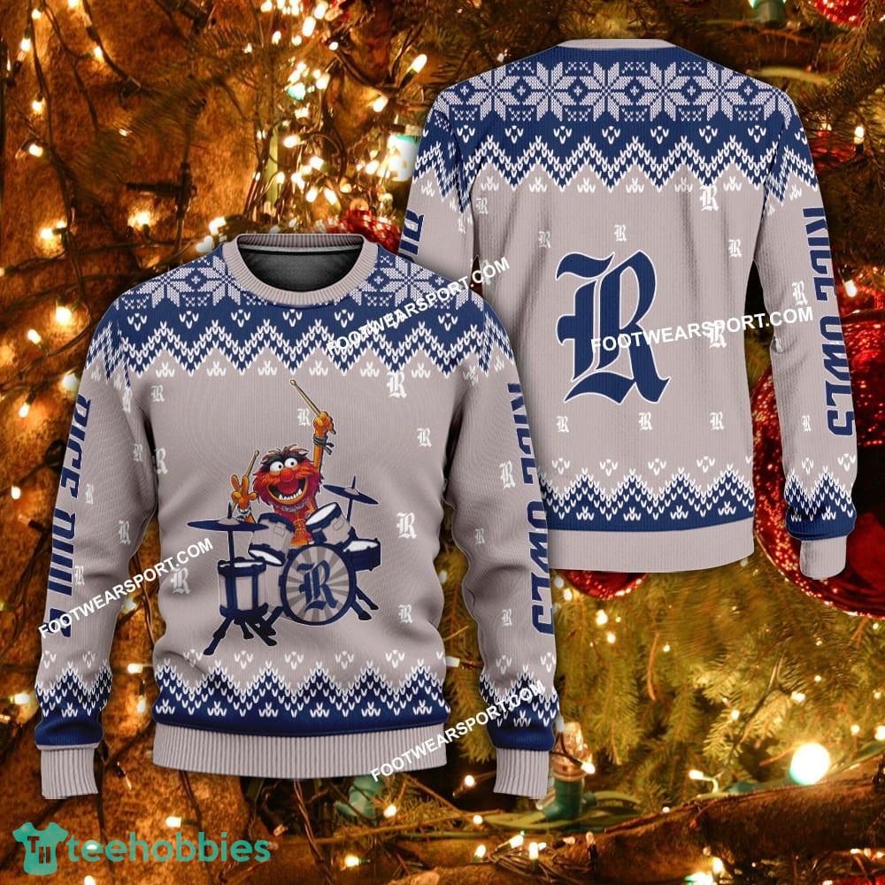 Design Muppets Play Drums Rice Owls Christmas Sweater Gift For Adult
