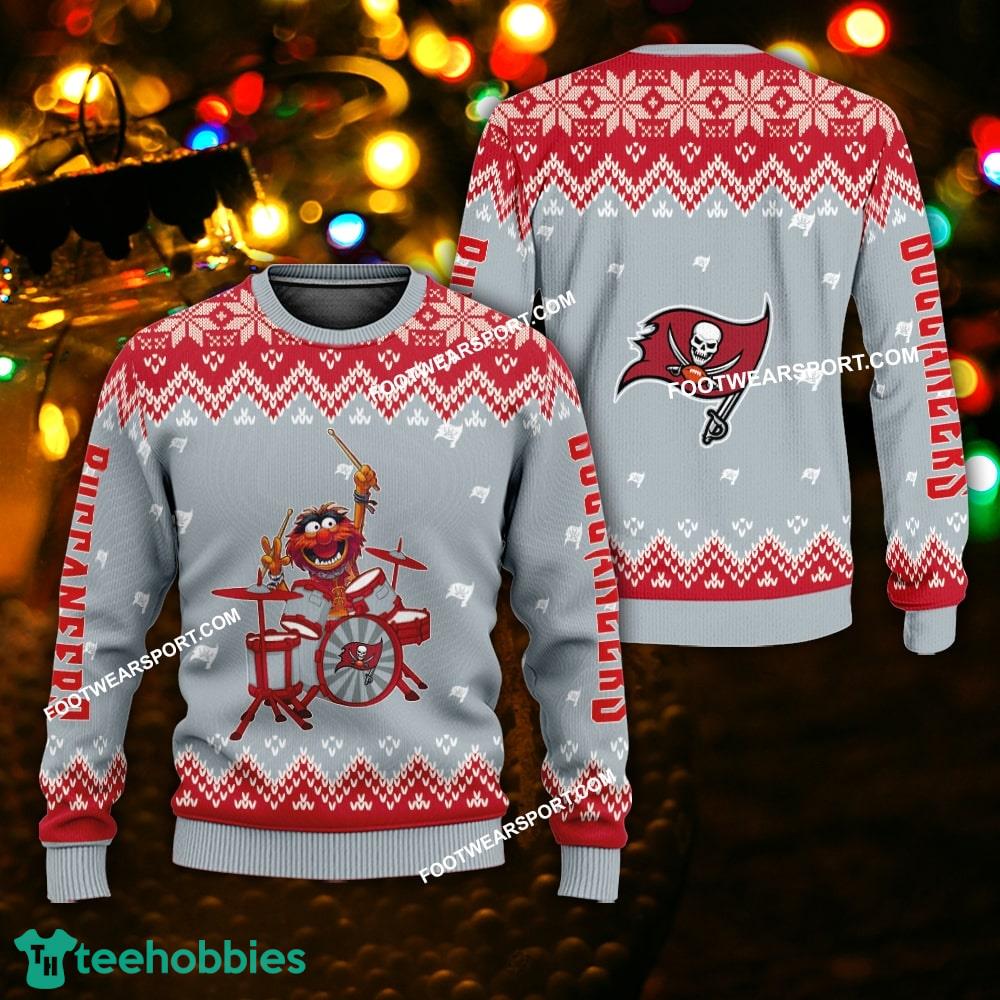 Design Muppets Play Drums Tampa Bay Buccaneers Christmas Sweater Gift Holidays
