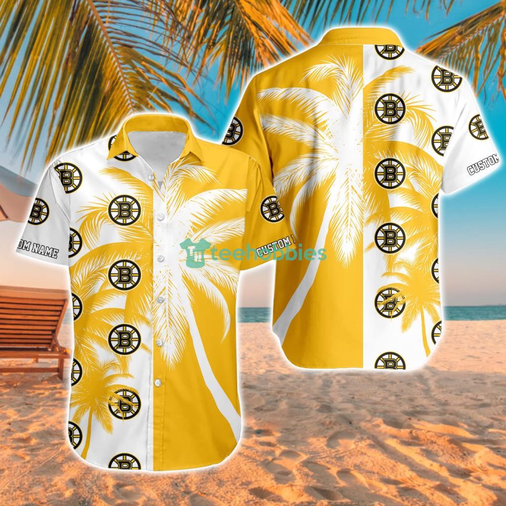 Boston Bruins Aloha Tropical Hawaiian Shirt For Men And Women Custom Name