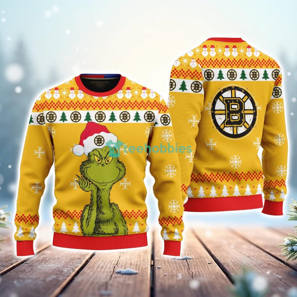 Boston Bruins The Grinch Funny Merry Christmas Uglly Sweater 3D New Trend