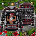 Brodolf The Red Nose Gainzdeer Gym Ugly Christmas All Over Print Sweater Christmas Holiday Gift