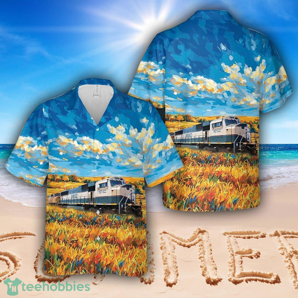 Burlington Northern Santa Fe 6141(ES44AC) Hawaiian Shirt Beach Summer Shirt