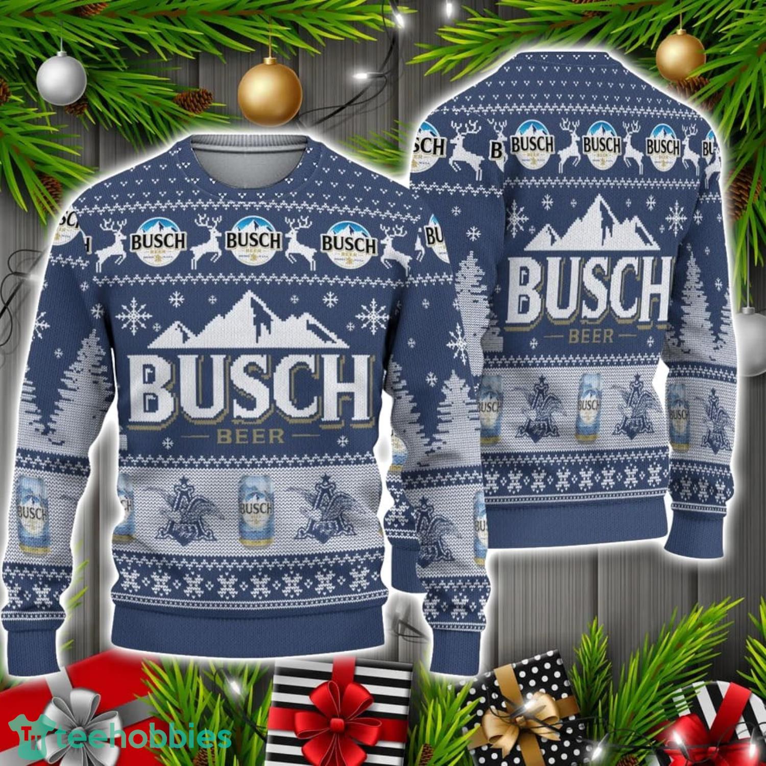 Busch Beer Mountain Ugly Sweater Christmas Holiday Gift Christmas