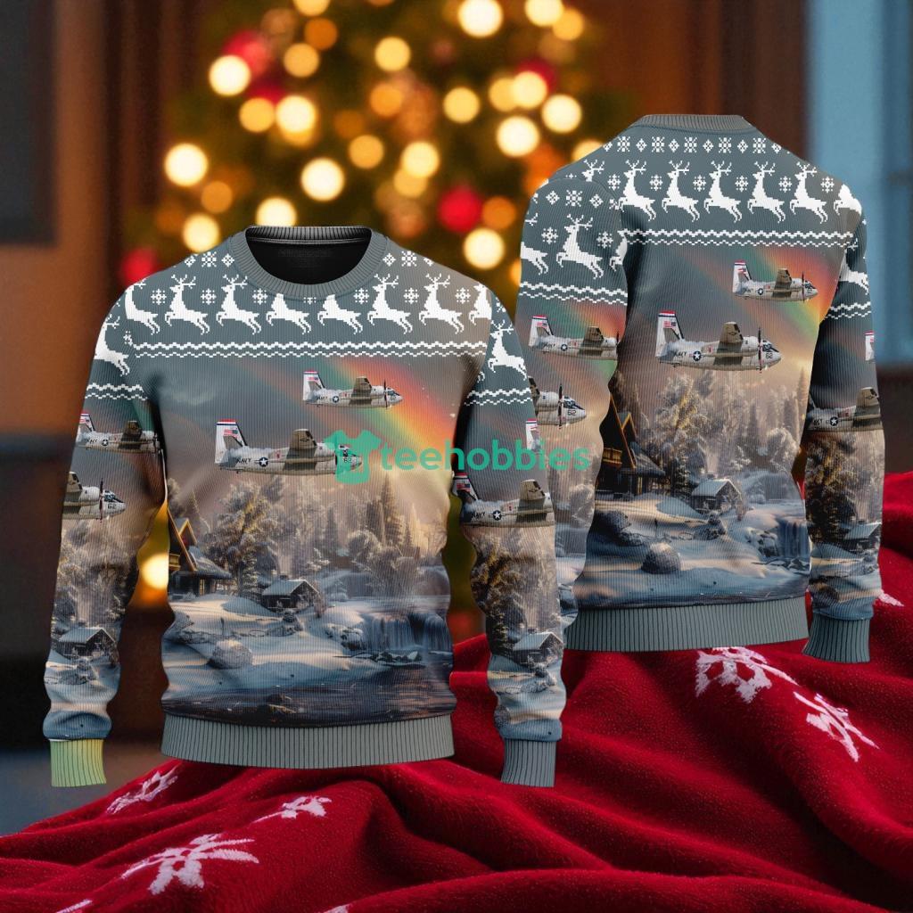 C-1a Trader Of Vr-21 American Airlines Christmas House Under The Rainbow Ugly Sweater For You