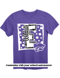 Polka Dot Custom Mascot School Spirit Shirt Unisex , , , Long Sleeve Tee