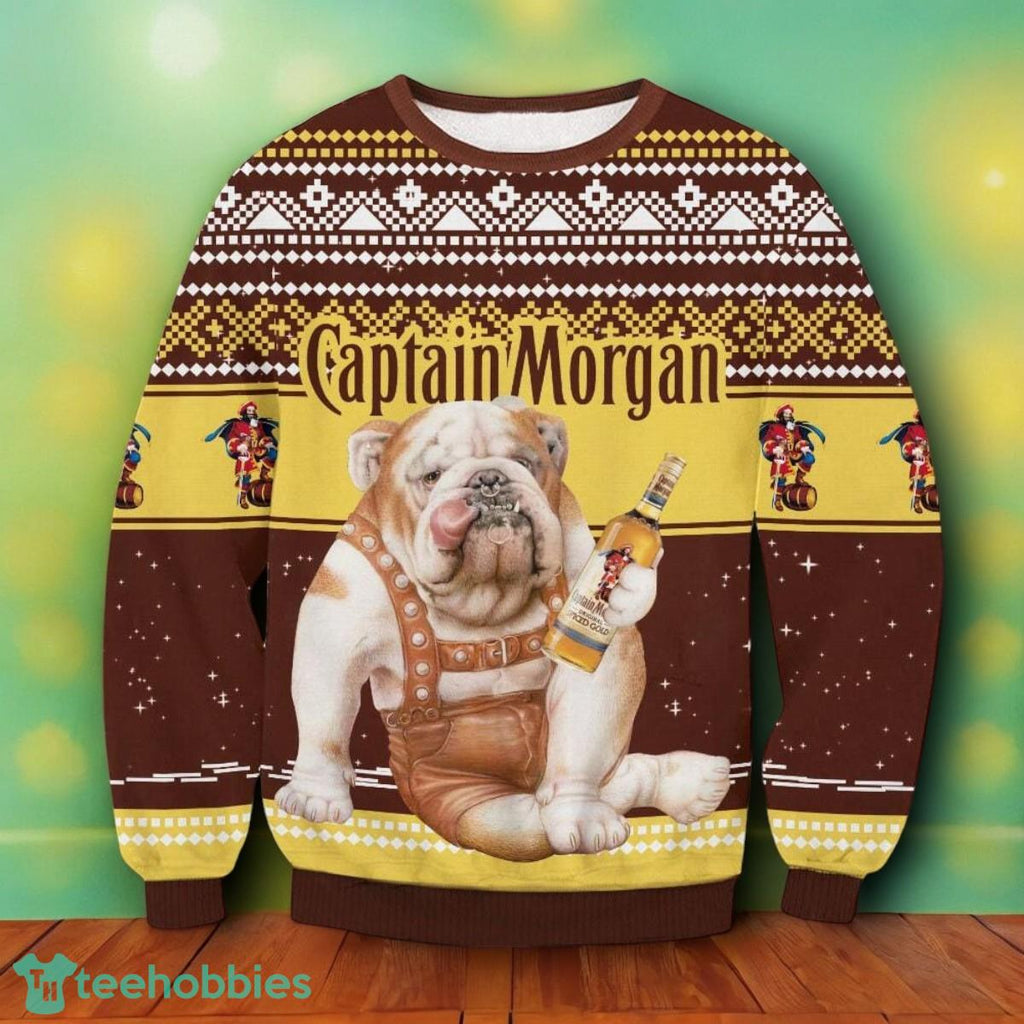 Captain Morgan Bulldog Ugly Christmas Sweater For Men Women