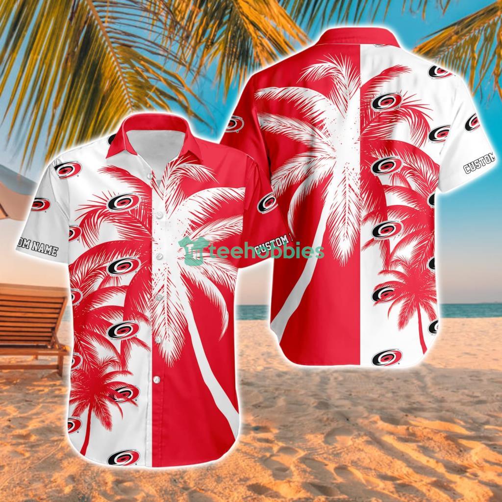 Carolina Hurricanes Aloha Tropical Hawaiian Shirt For Men And Women Custom Name