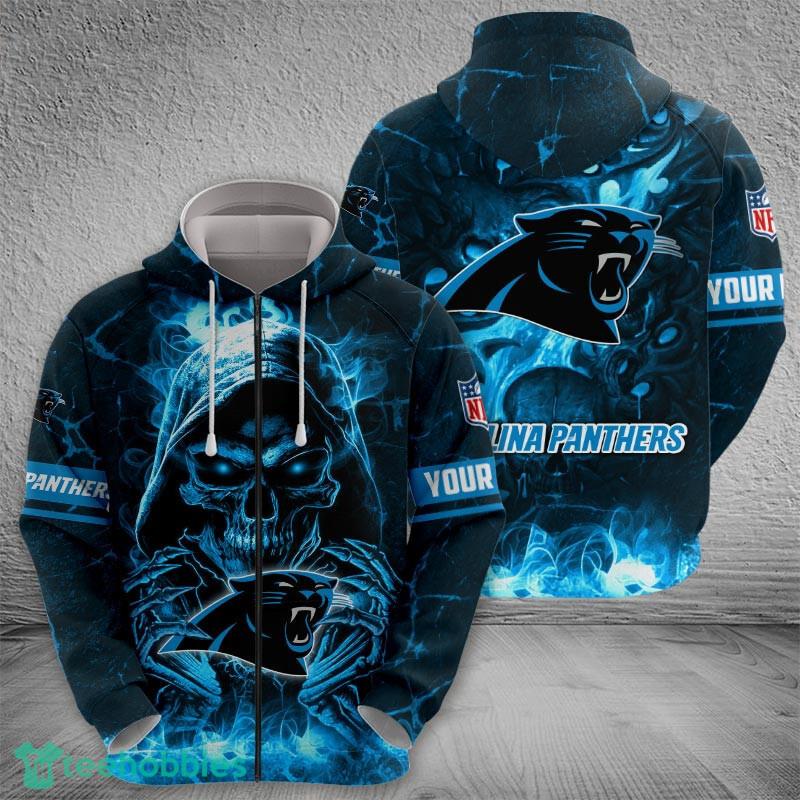 Carolina Panthers Fire Skull Outfit Halloween Hoodie Gift Fans