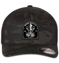 Born Salty Skull Kraken 6 Panel Trucker Snap Back Hat Multicam Black Black Unisex , , , Long Sleeve Tee