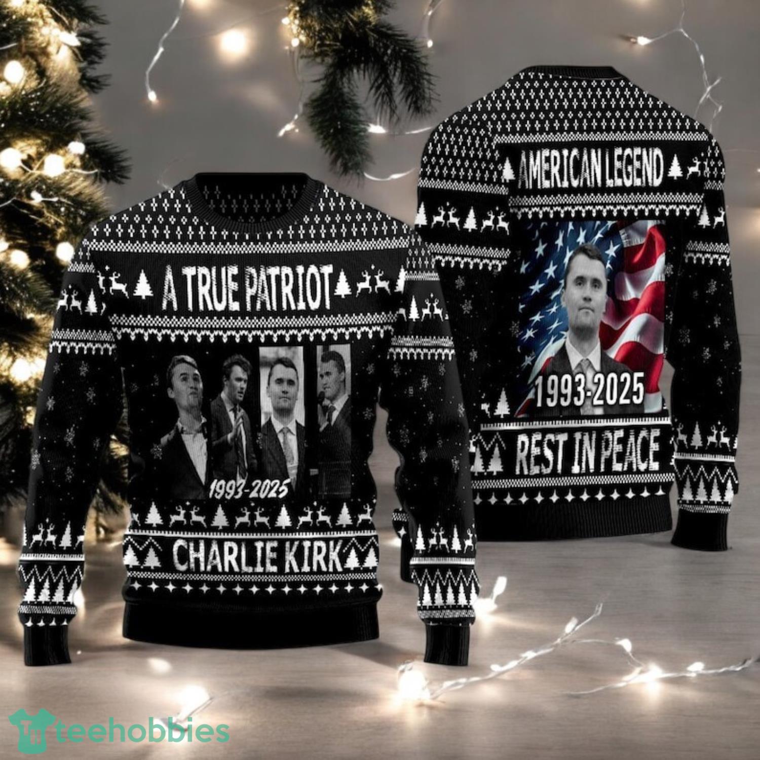 Charlie Kirk Ugly Christmas Sweater Freedom Sweater A True Patriot Sweater
