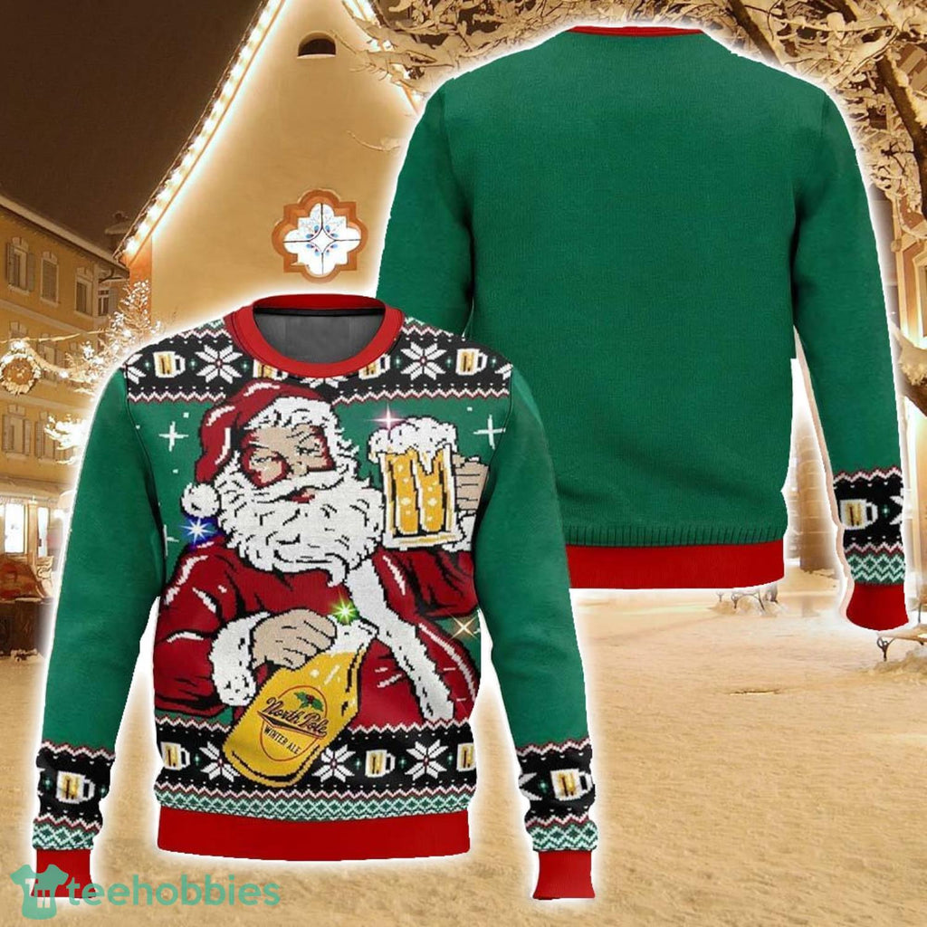 Cheers to Santa and beer! Christmas Ugly Christmas Sweater Holiday Sweater Christmas Gift For Family