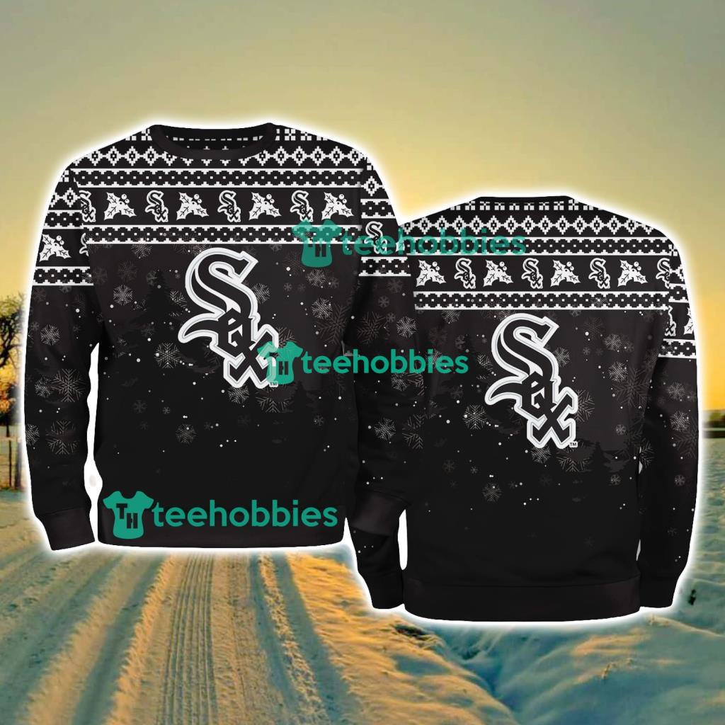 Chicago White Sox MLB Knitting Pattern Christmas Tree Pine Happy Ugly Sweater Merry Chistmas
