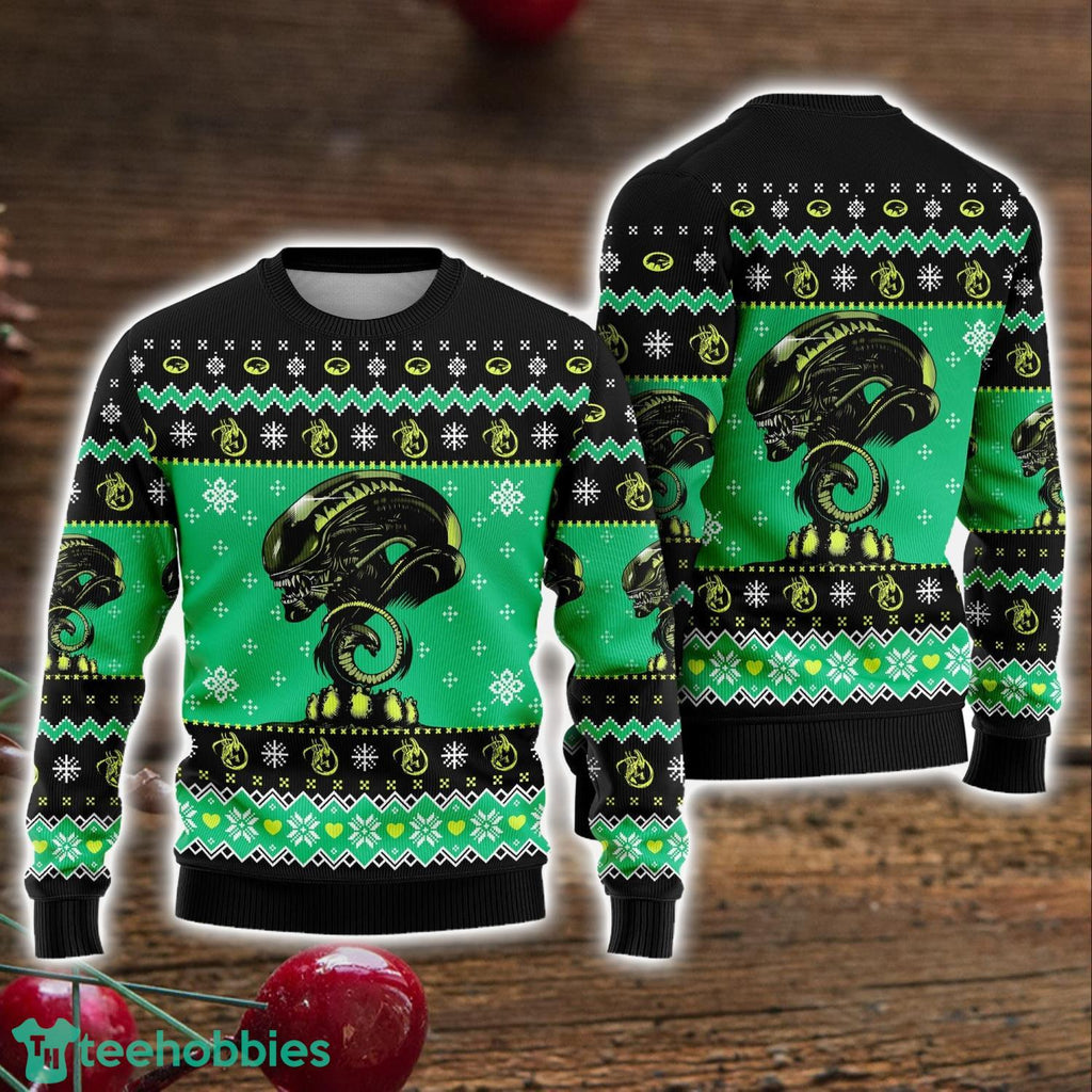 Christmas Gift Sweatshirt Xenomorph Alien Movie Ugly Christmas Sweater Holiday Gift