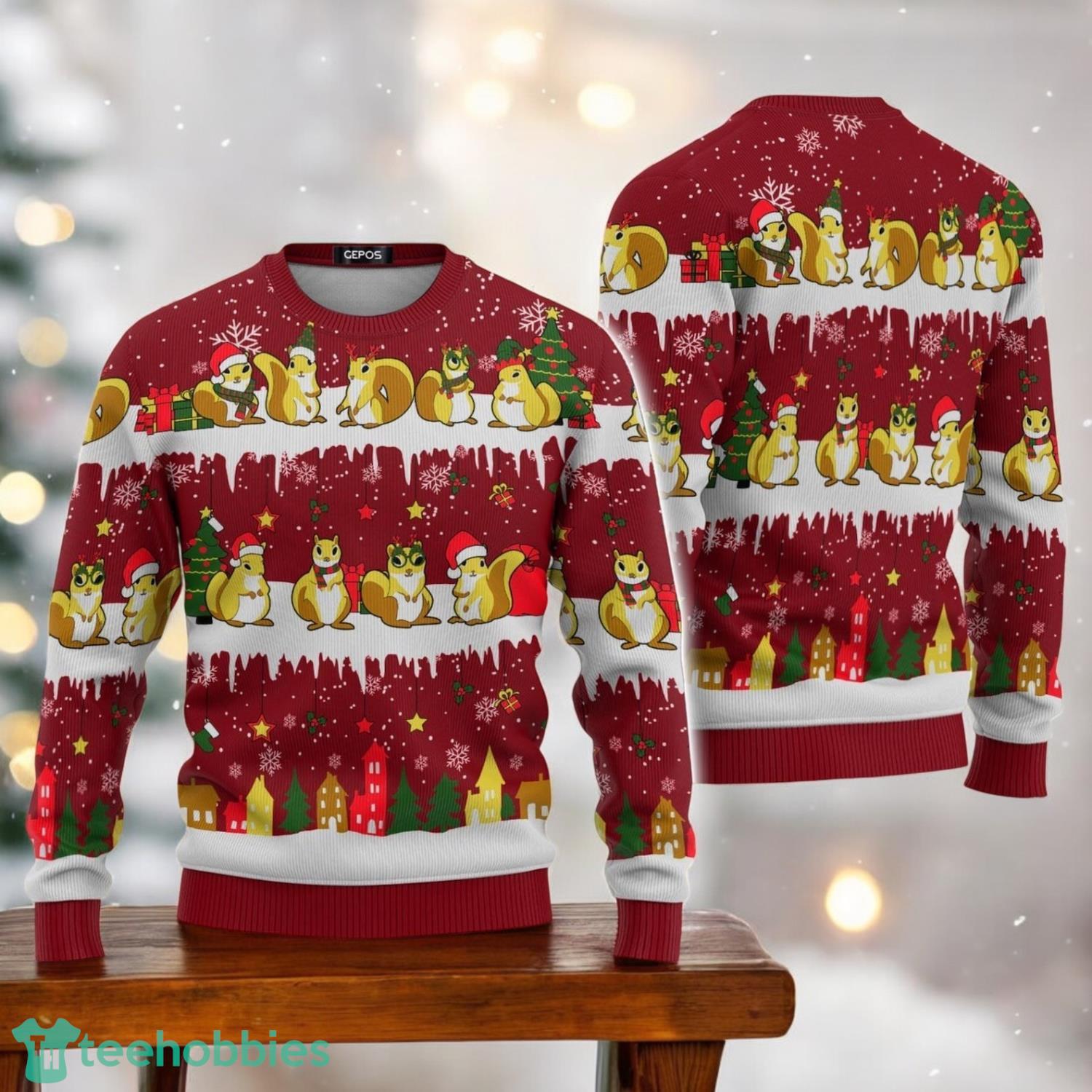 Christmas Squirrel Ugly Sweater Funny Squirrel Christmas Sweater Christmas Gift