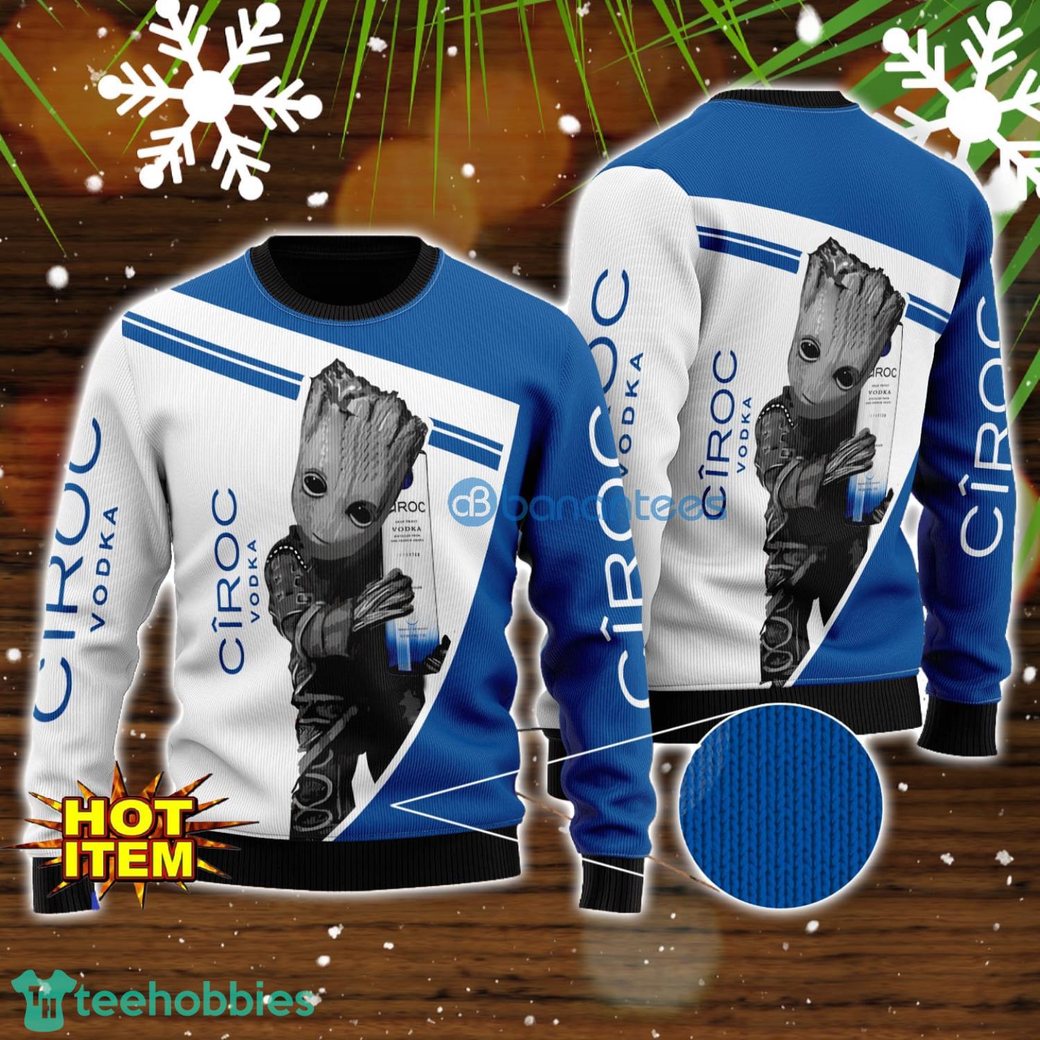 Ciroc Vodka And Baby Groot 3D Ugly Christmas Sweater For Men And Women Christmas Gift