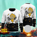 Clicquot Scary Night Halloween Hand Pull Out Halloween 3D Sweater For Men and Women