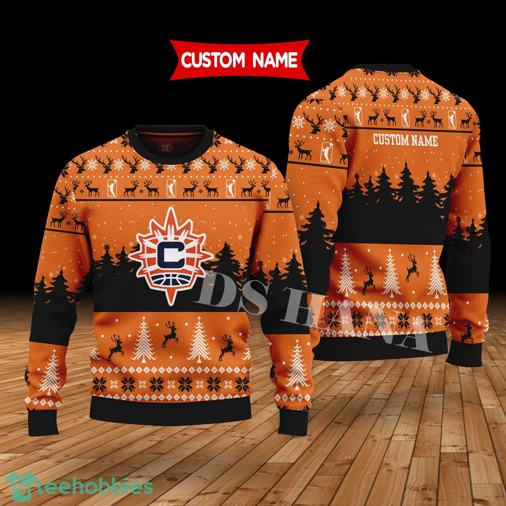 Connecticut Sun Custom Name Merry Xmas Sweater For Soccer Sport Team’s Fans Sweater