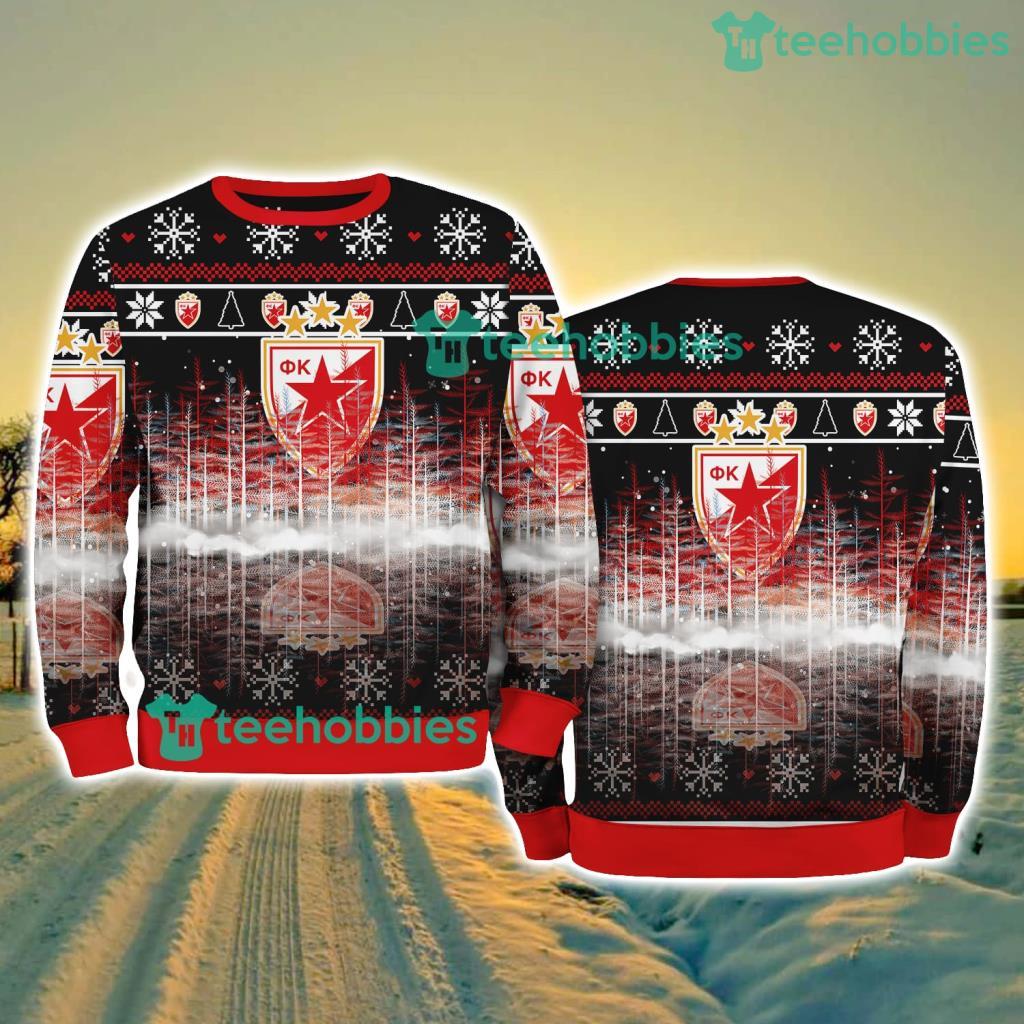 Crvena Zvezda Pine Christmas Ugly Sweater New Style Best Gift For Fans