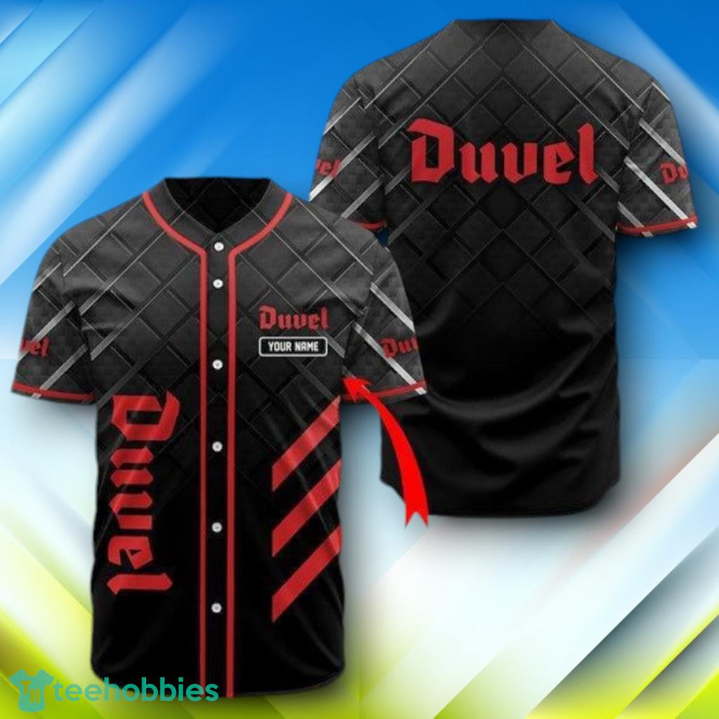 Custom Name Black Duvel Beer Halloween Baseball Jersey Style Gift