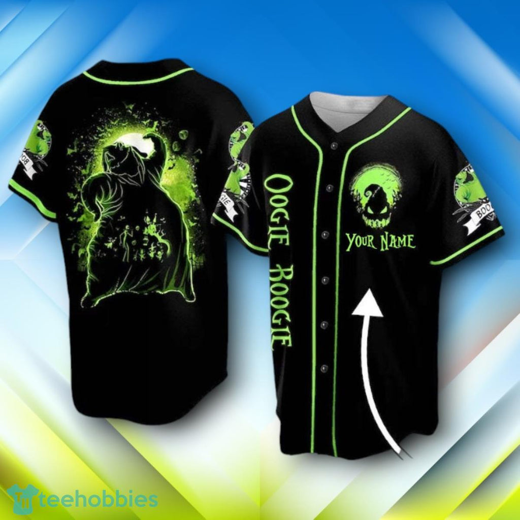 Custom Name Horror Oogie Boogie Halloween Baseball Jersey Style Gift