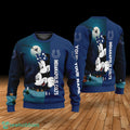 Custom Name Indianapolis Colts Cartoon Mouse Couple Christmas 3D Sweater