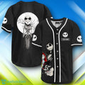 Custom Name Jack Sally And Zero Black Halloween Baseball Jersey Style Gift