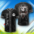 Custom Name Jack Skellington Nightmare Halloween Halloween Baseball Jersey Style Gift