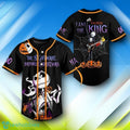 Custom Name Jack Skellington Pumpkin King Halloween Baseball Jersey Style Gift