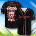 Custom Name Jack Skellington Skull Halloween Baseball Jersey Style Gift