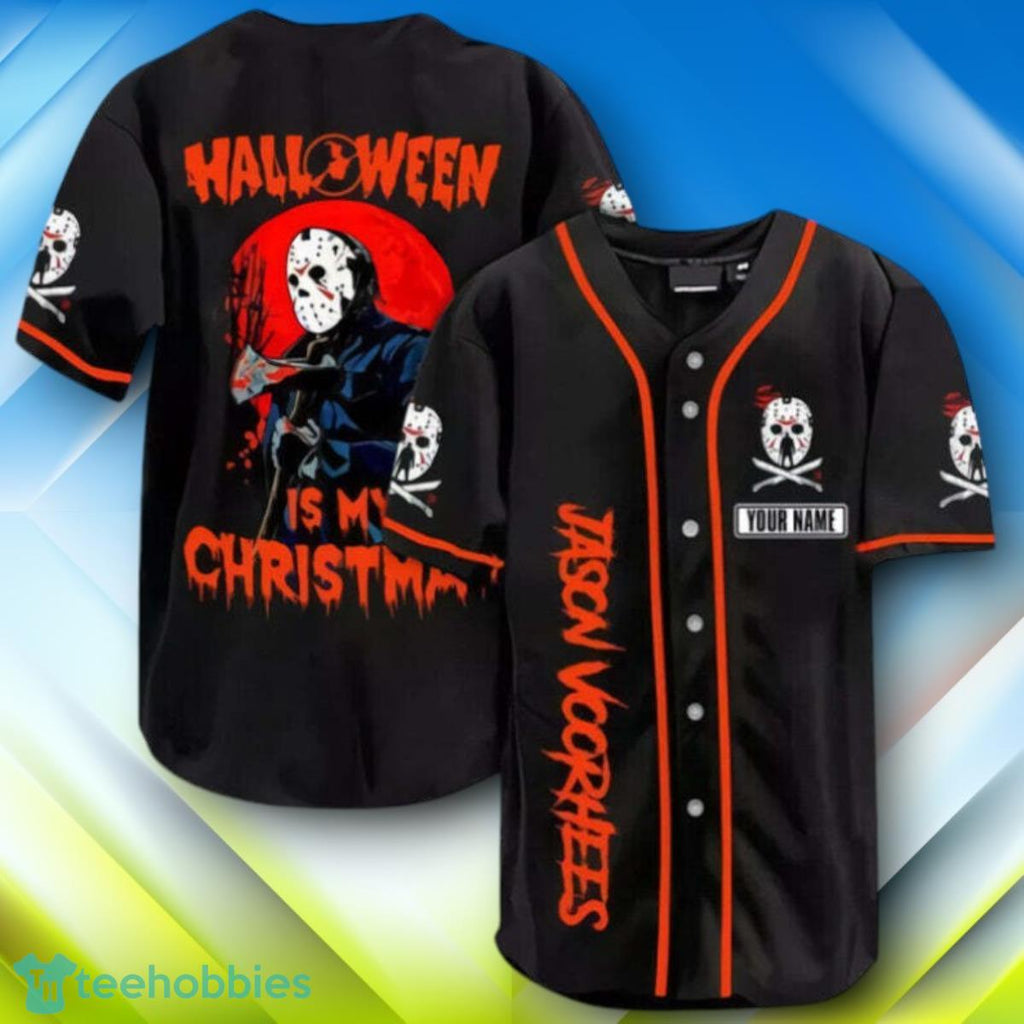 Custom Name Jason Voorhees Halloween Is My Christmas Halloween Baseball Jersey Style Gift