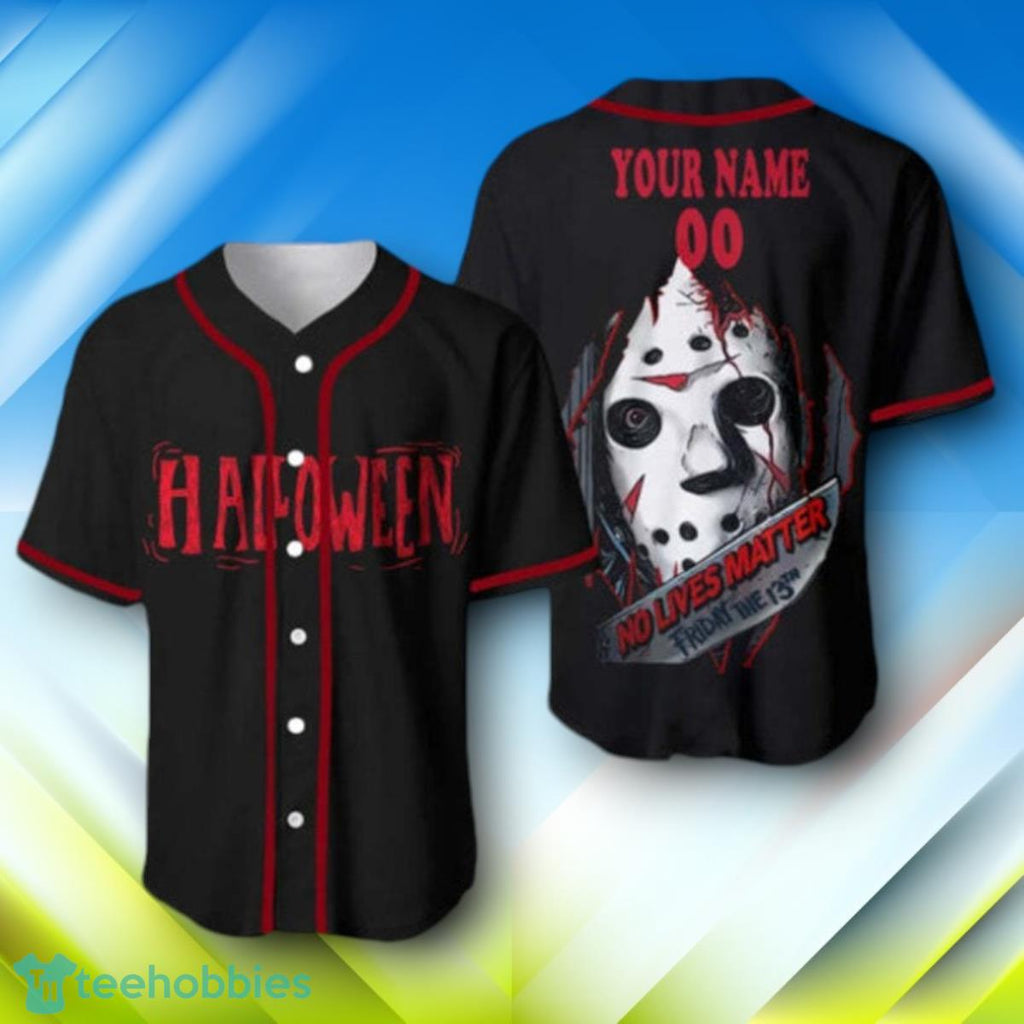 Custom Name Jason Voorhees Halloween No Lives Matter Halloween Baseball Jersey Style Gift