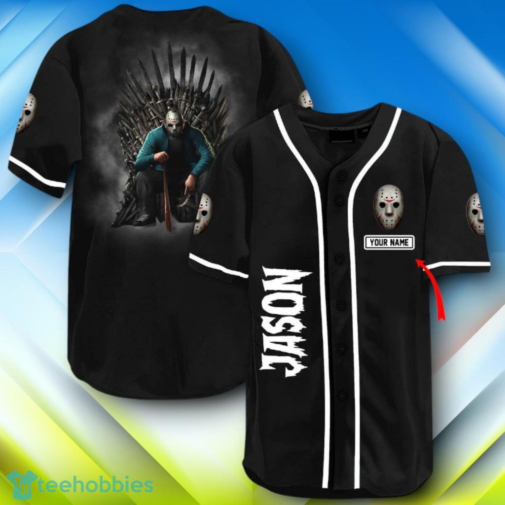 Custom Name Jason Voorhees King Halloween Baseball Jersey Style Gift