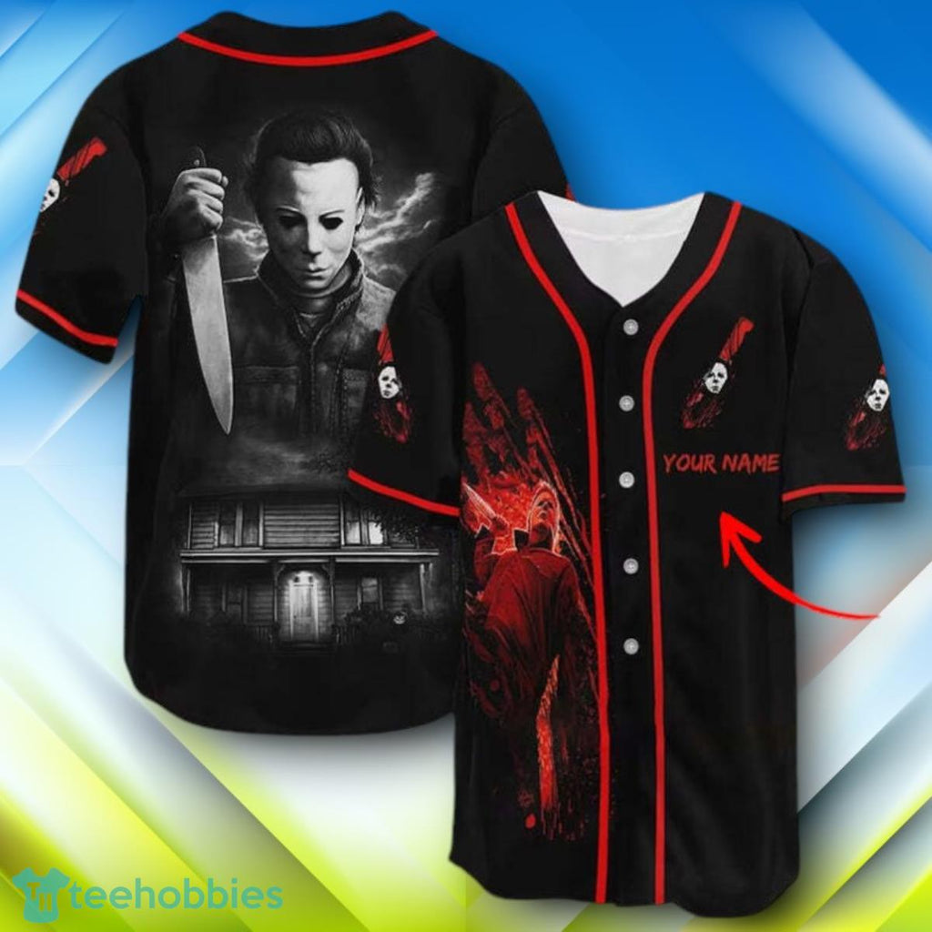 Custom Name Michael Myers Halloween House Halloween Baseball Jersey Style Gift