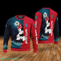 Custom Name Seattle Kraken Cartoon Mouse Couple Christmas 3D Sweater