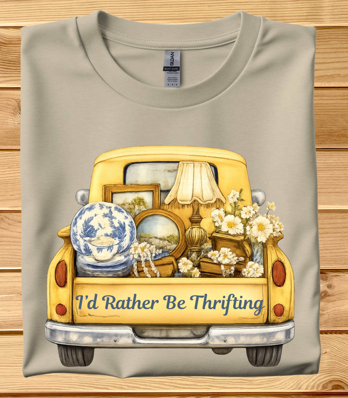 Id Rather Be Thrifting Vintage Truck Tshirt Unisex , , , Long Sleeve Tee