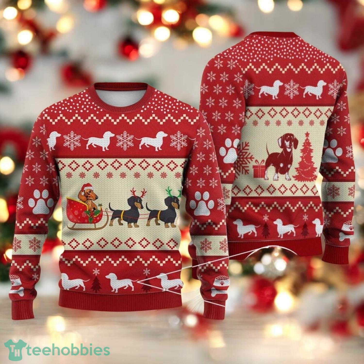 Dachshund Christmas Ugly Sweater Funny Dachshund Christmas Sweater