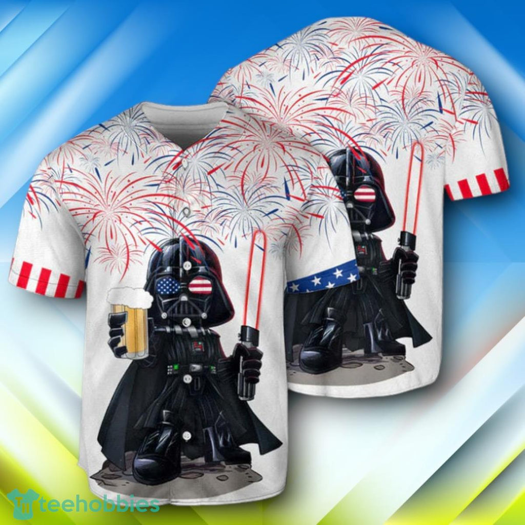 Darth Vader Independence Day Halloween Baseball Jersey Style Gift