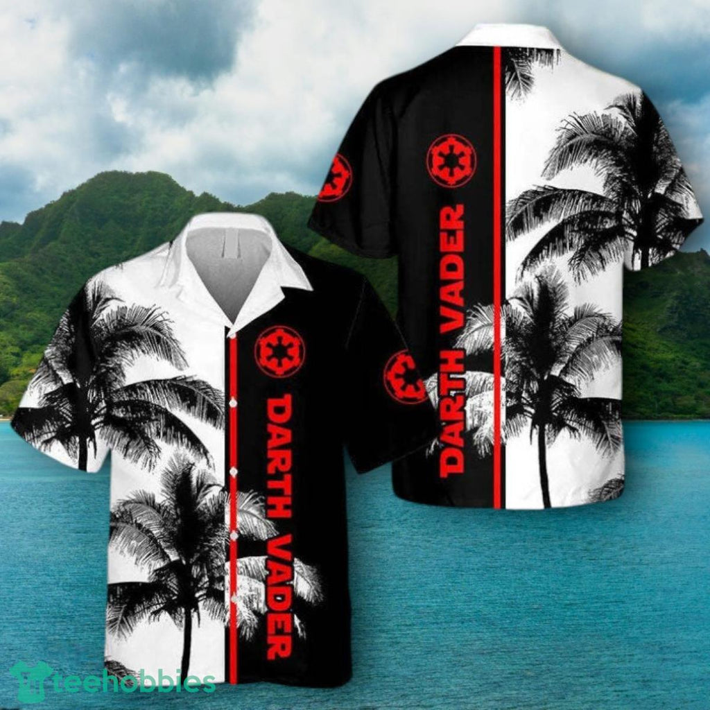 Darth Vader Palm Tree Black White Hawaiian Shirt Impressive Gift