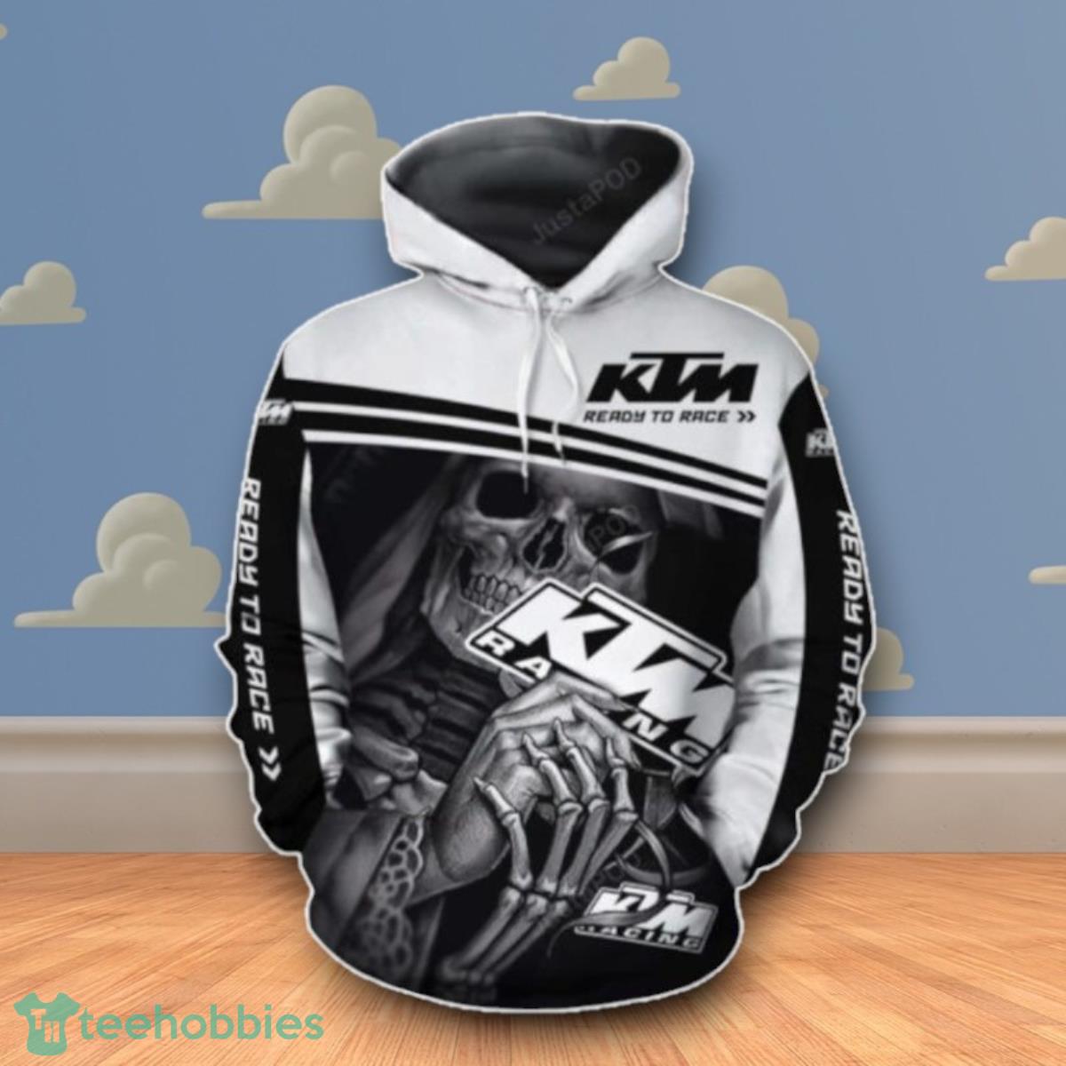 Death Skull Ktm Ready To Race Ready To Race 3D Hoodie Impressive Gift