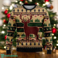 Deer Christmas Sweater Rustic Buck Holiday Sweater Cozy Winter Forest Ugly Xmas Sweater