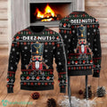 Deez Nuts Ugly Christmas Sweater Funny Nut Cracking Squad Adult Humor Holiday All Over Print 3D Sweater