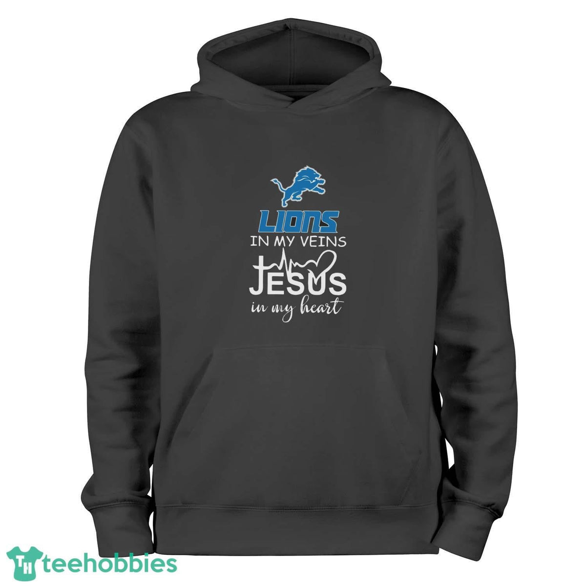 Detroit Lions In My Veins Jesus In My Heart Unisex , , , Long Sleeve Tee
